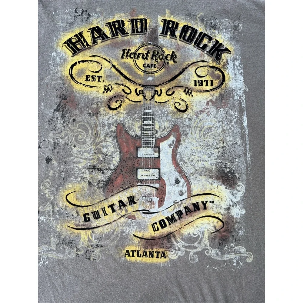 HARD ROCK CAFE GUITAR COMPANY ATLANTA‎ Shirt - Rusted Tea Brown